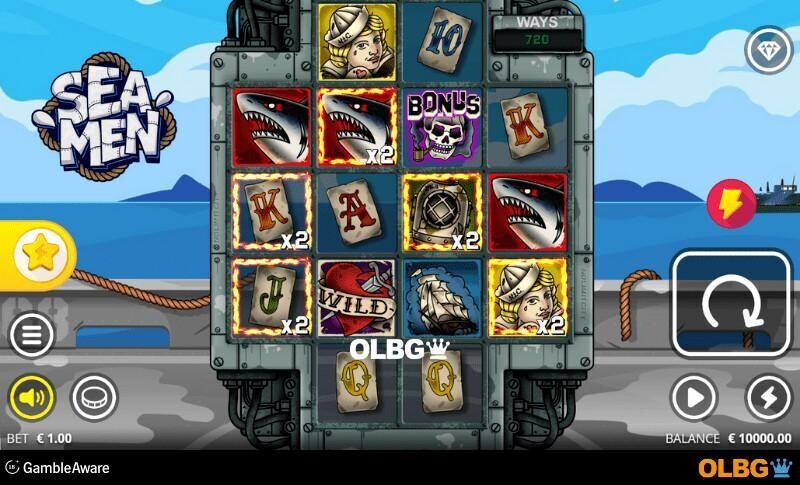 Seamen slot base game screenshot