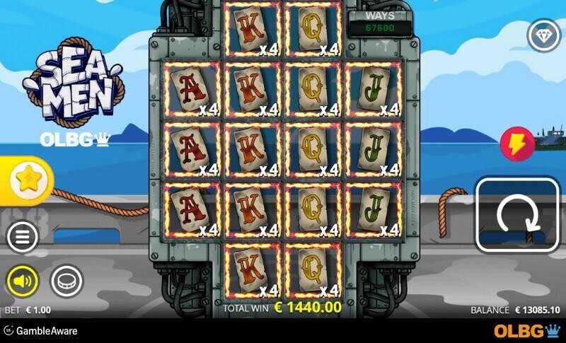 Seamen slot Fire Frames feature screenshot