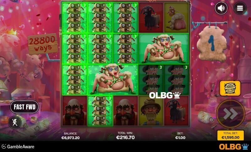 Sheeple slot Super Bonus feature screenshot