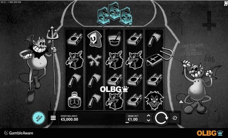 SixSixSix slot base game screenshot
