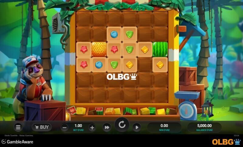 Sloth Tumble slot base game screenshot