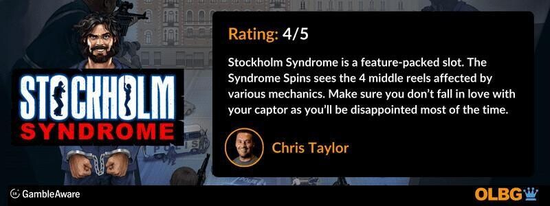 Stockholm Syndrome slot OLBG Rating banner