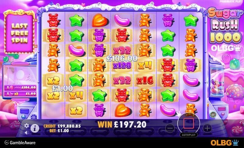 Sugar Rush 1000 slot Free Spins feature screenshot