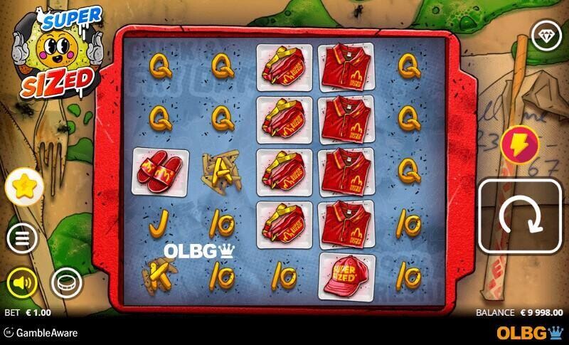 Supersized slot base game screenshot