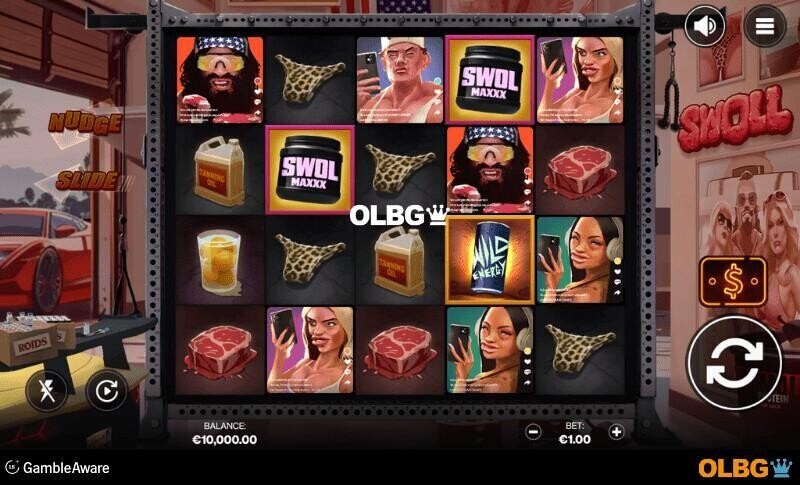 Swoll slot base game screenshot