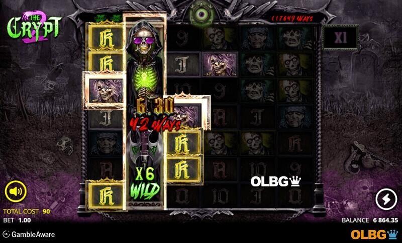 The Crypt 2 slot xNudge Wild feature screenshot