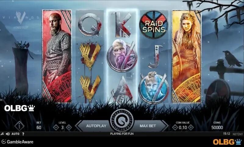 vikings slot base game screenshot