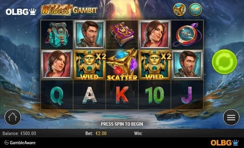 Wildest Gambit slot base game screenshot