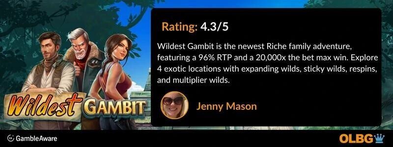 Wildest Gambit slot rating banner