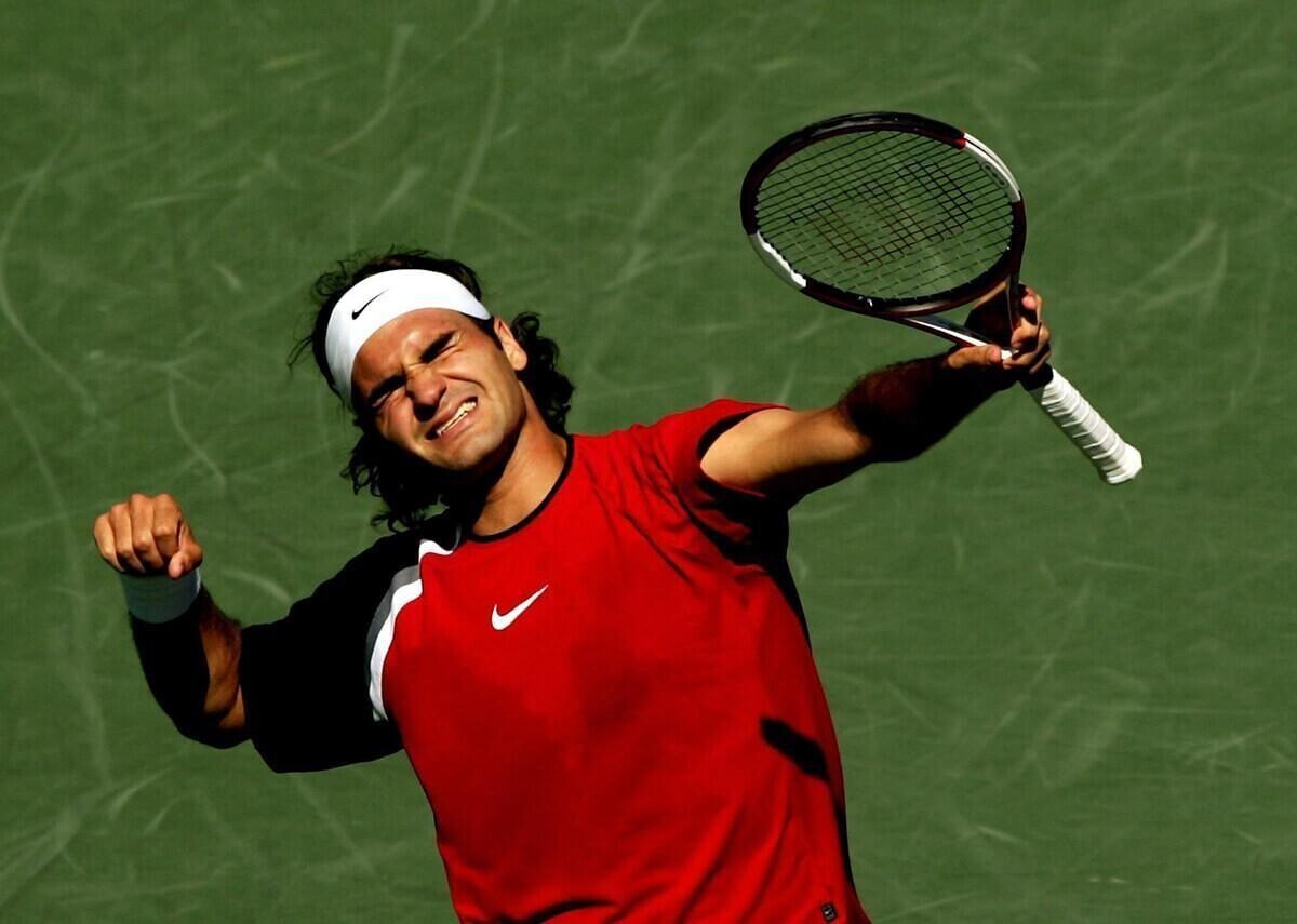 Roger Federer during a tennis match