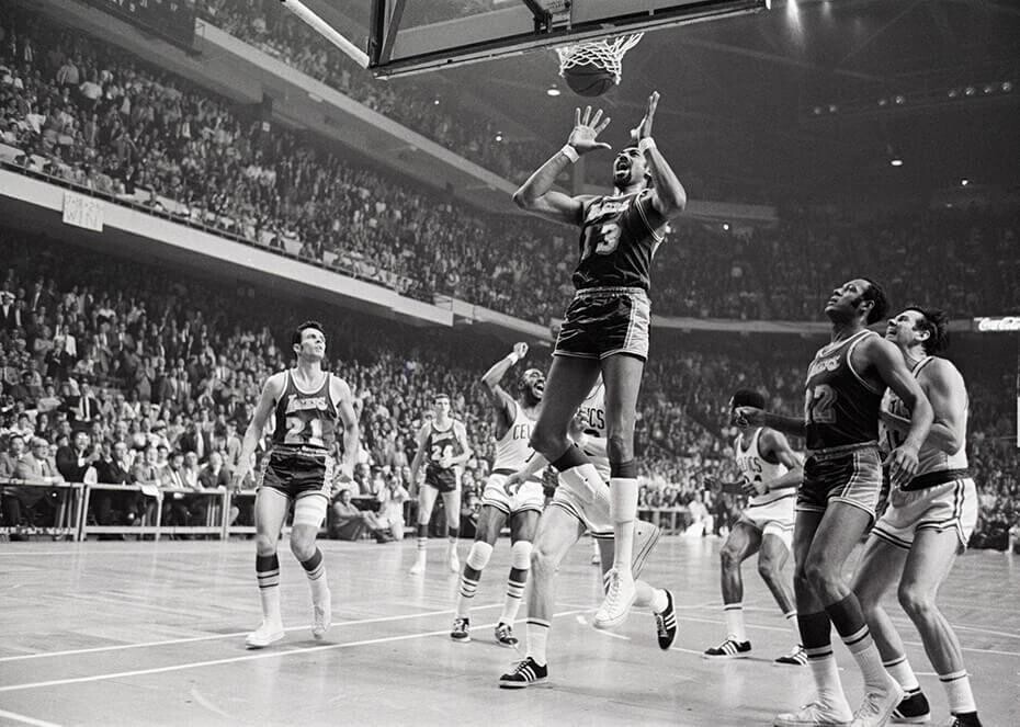 action scene from Boston Celtics game