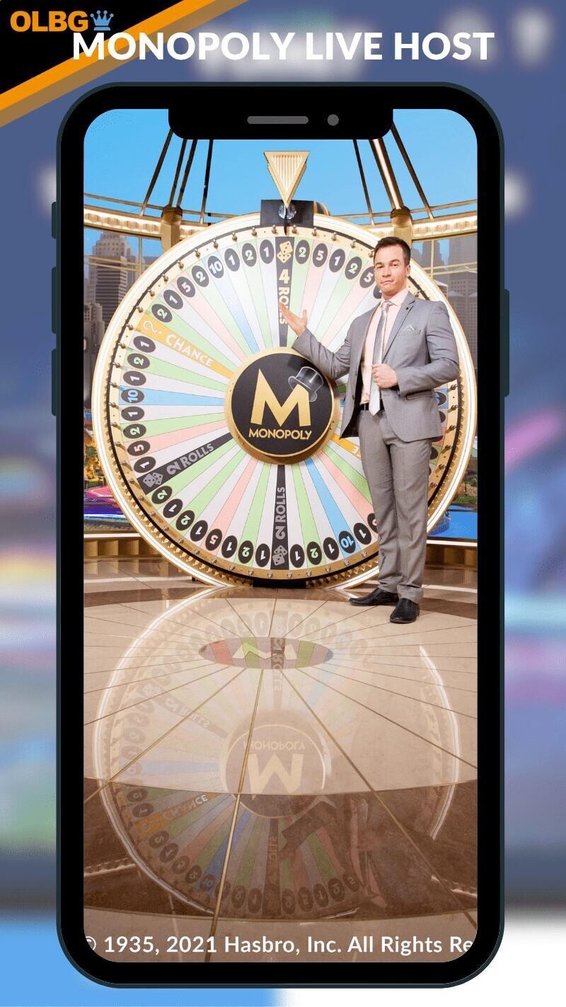 Monopoly Live image featuring a host