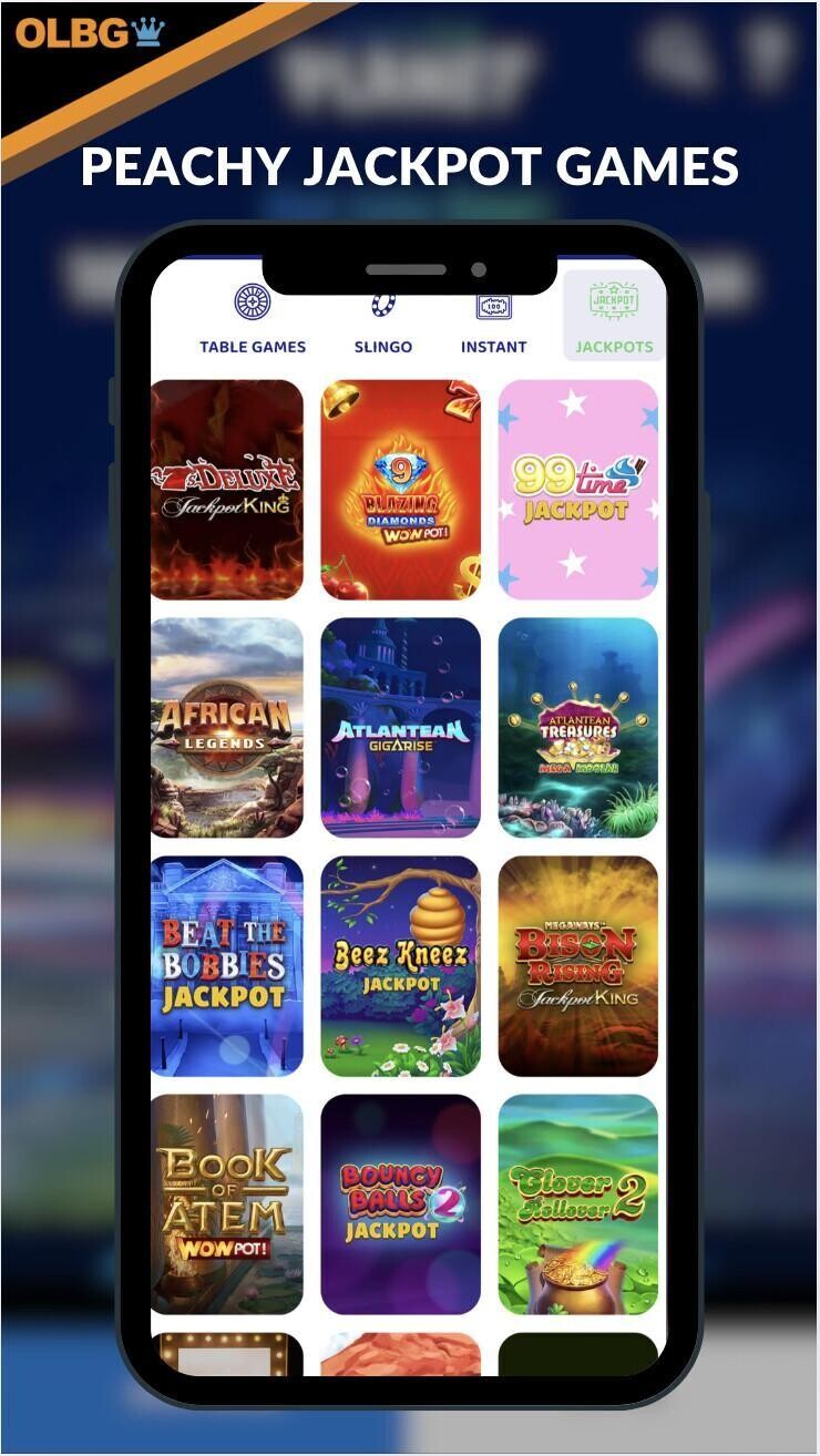 Peachy Games Casino jackpot games