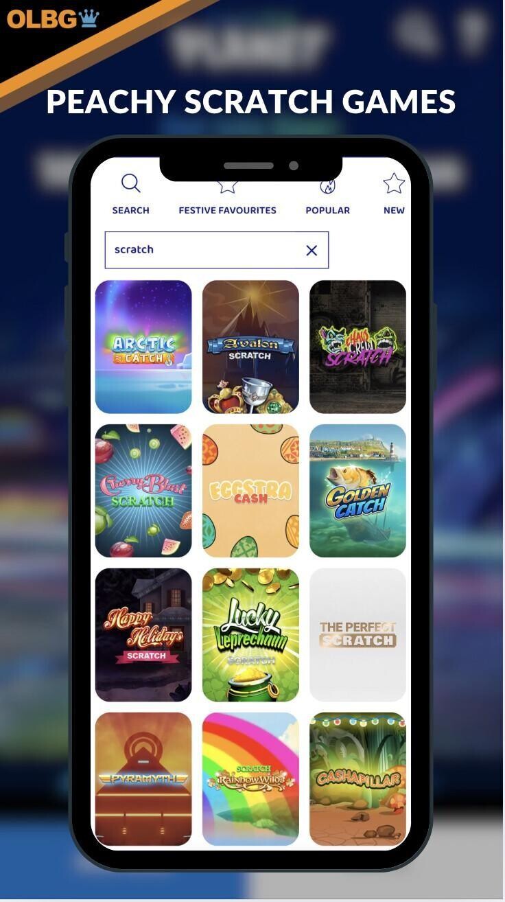 Peachy Games Casino scratchcard games