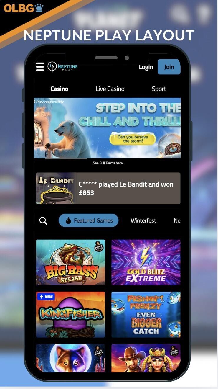 Neptune Play Casino layout