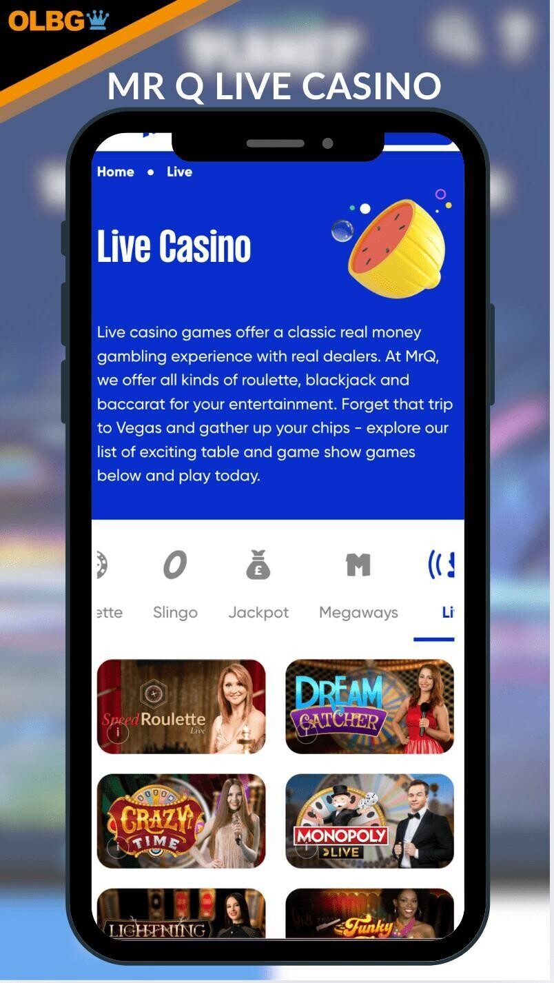 Mr Q live dealer section