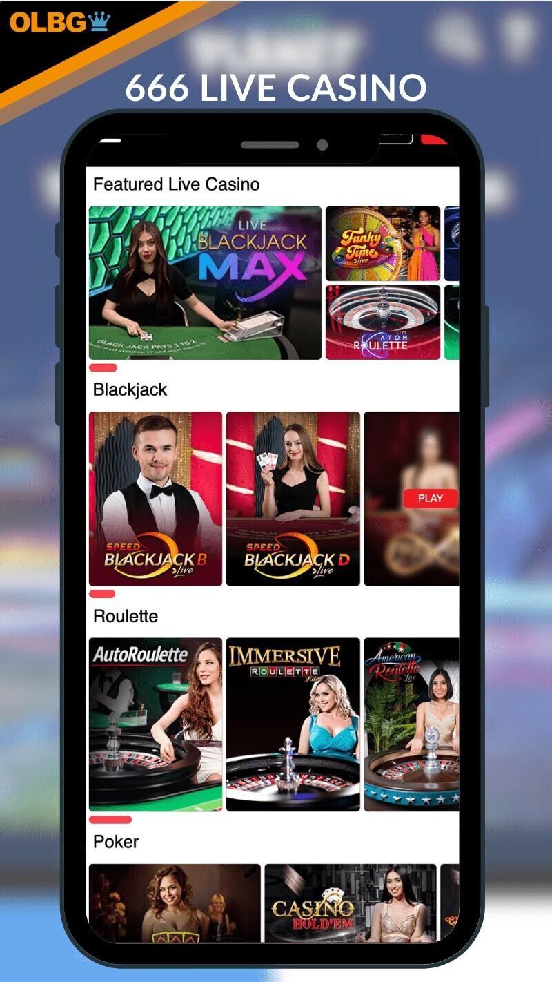 666 Casino live dealer section