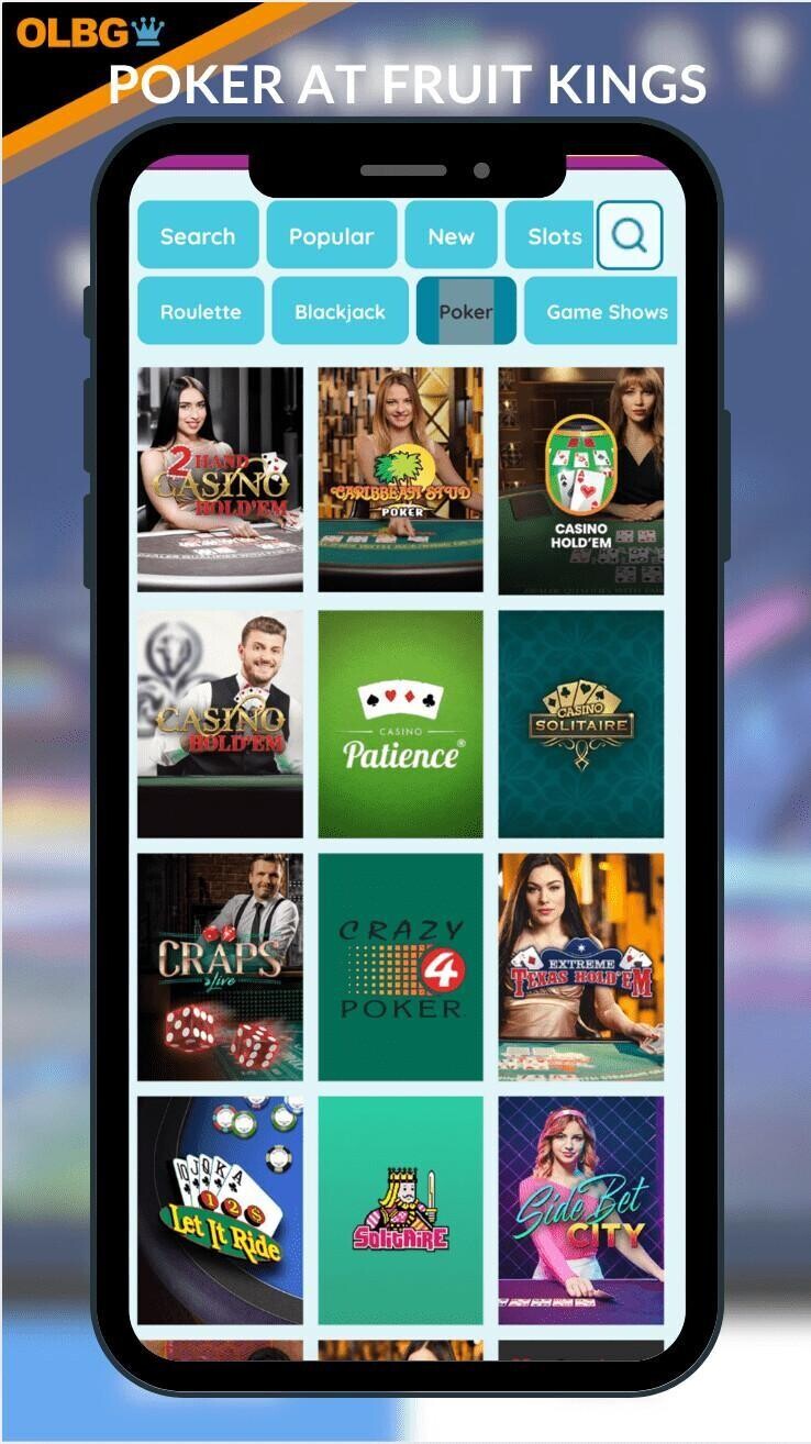 Fruit Kings casino poker section