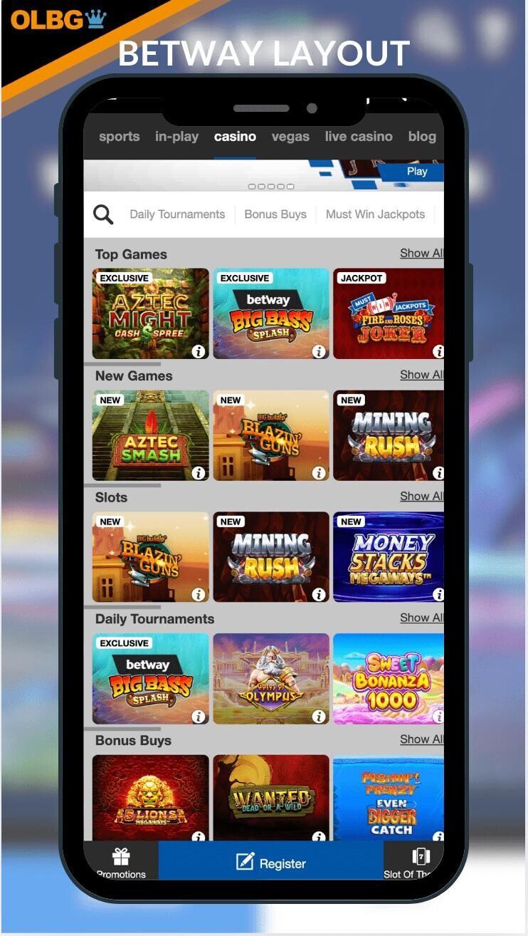 The Betway Casino layout