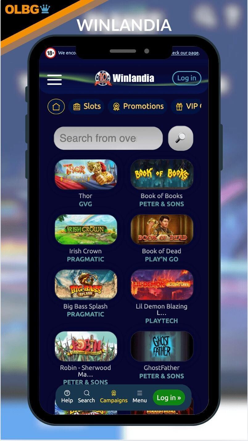 The layout at WinLandia Casino