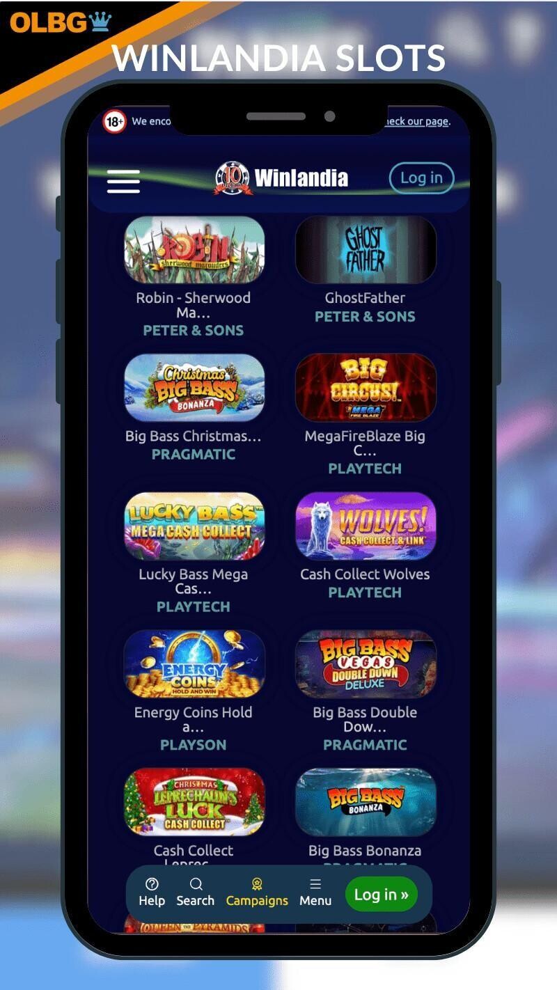The slot games at Winlandia Casino