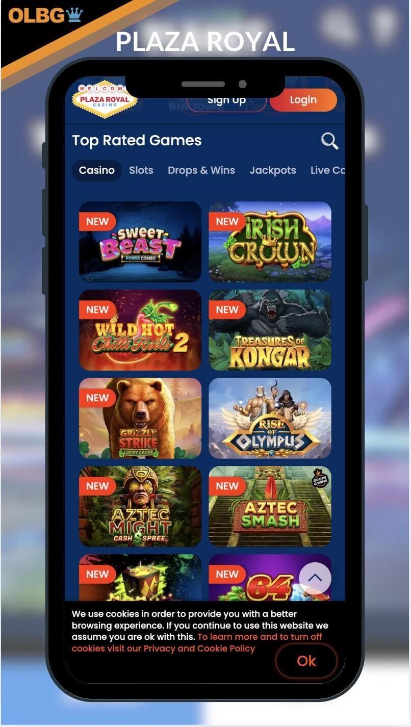 The Plaza Royal Casino homepage