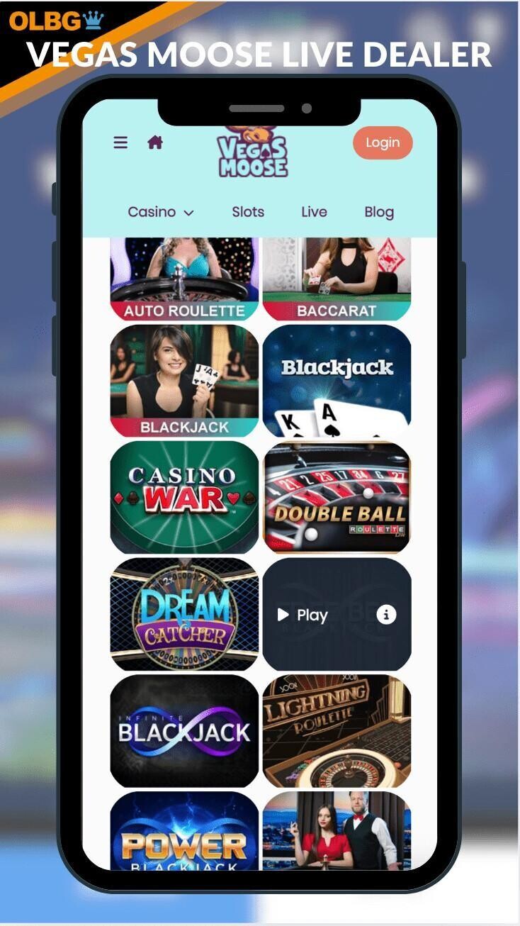 Vegas Moose live dealer games