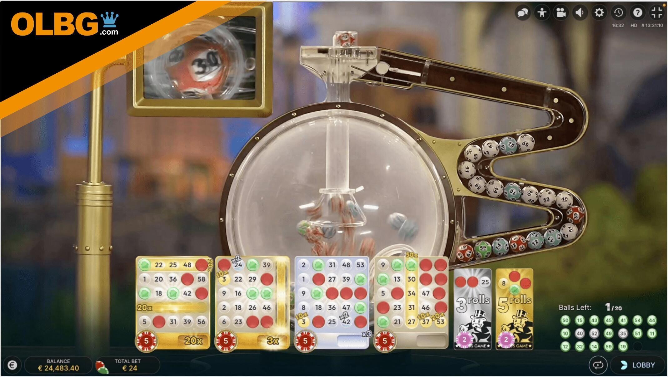 A screenshot of the gameplay at Monopoly Big Baller