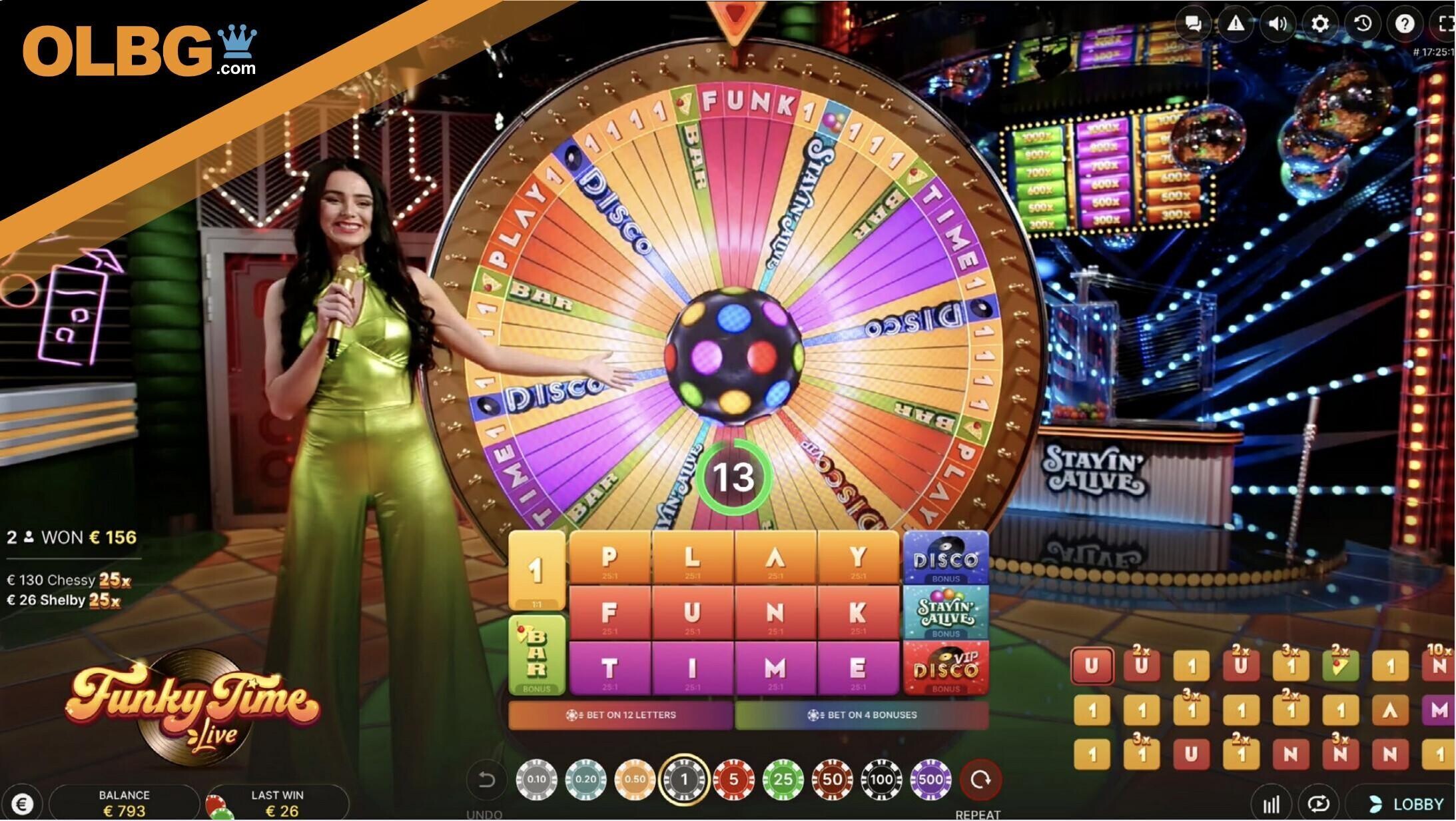 The betting round in Funky Time