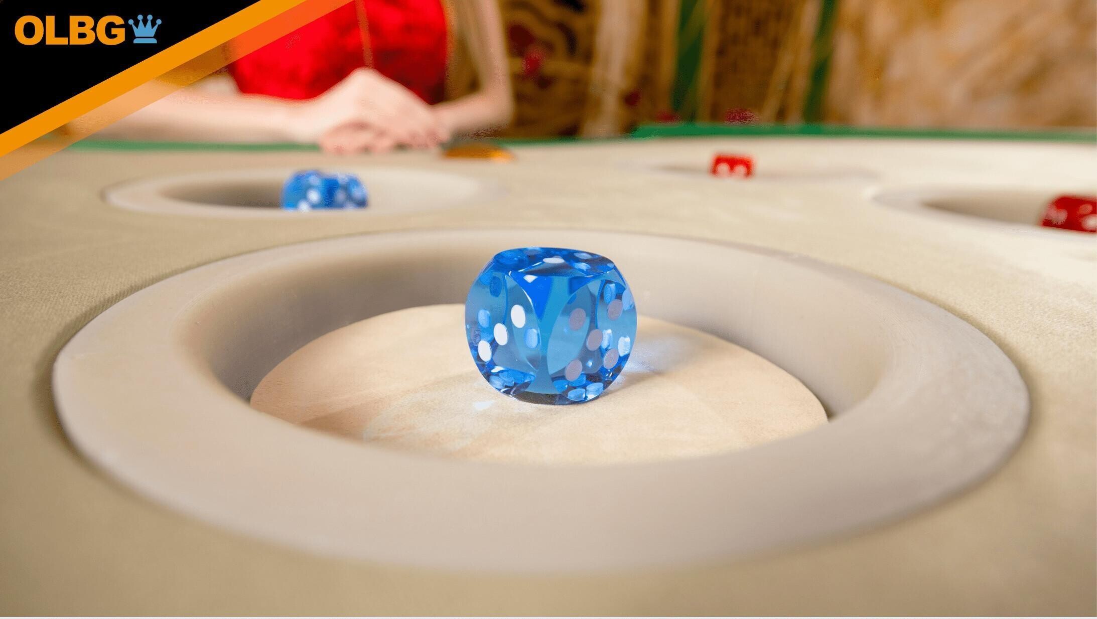 A screenshot of One of the dice used in Bac Bo Live