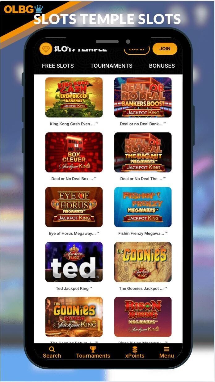 Slots Temple Casino slot section