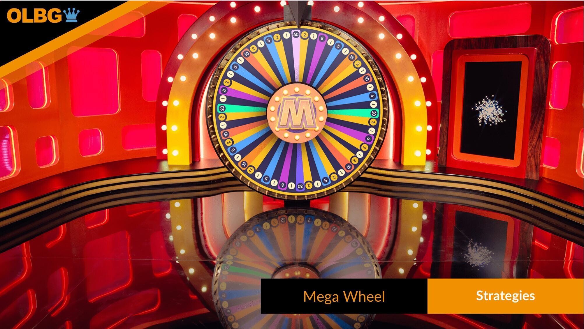 A generic shot of the Mega Wheel game wheel in studio.