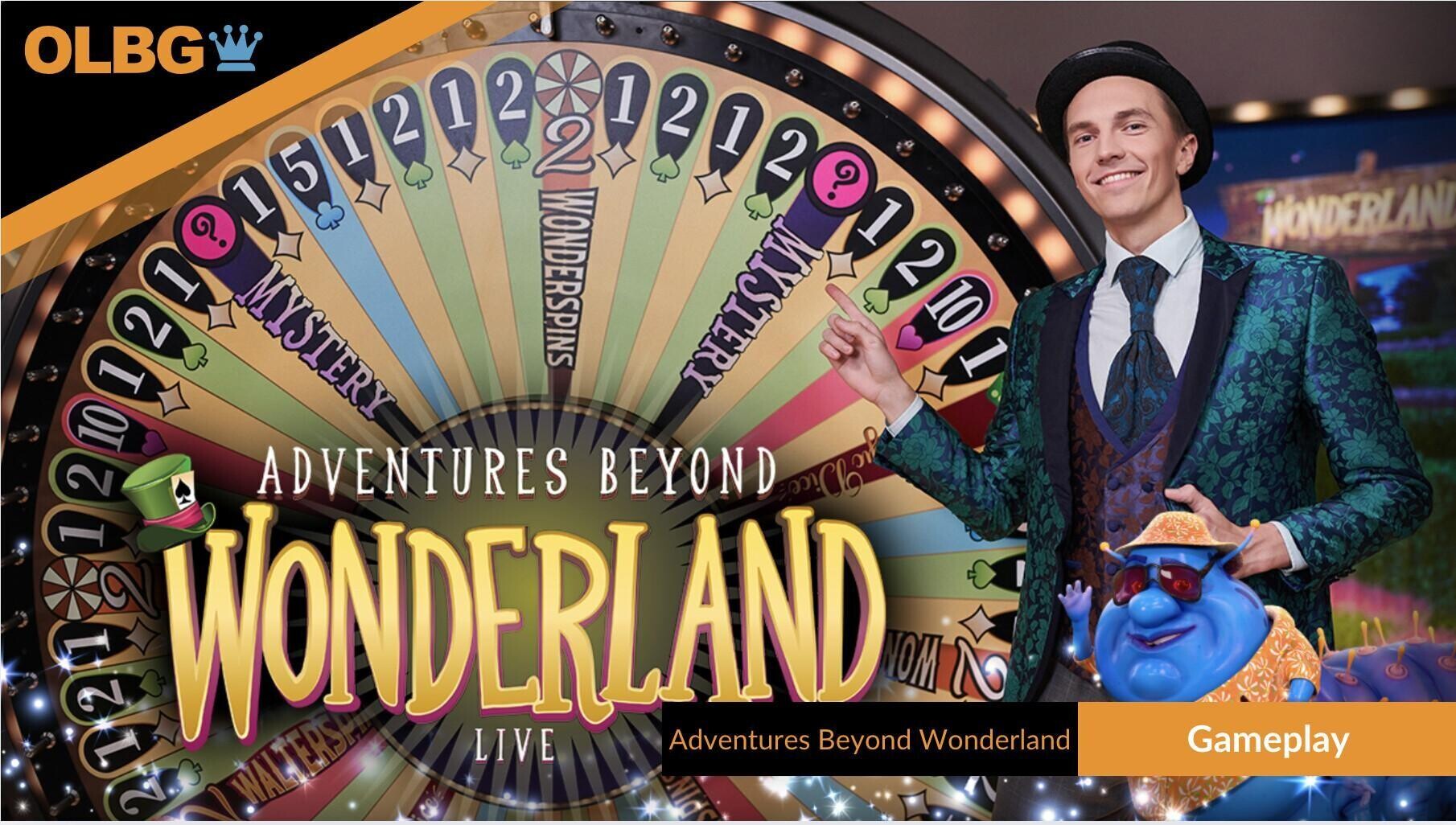 A friendly dealer spins the wheel for Playtech's Adventures Beyond Wonderland