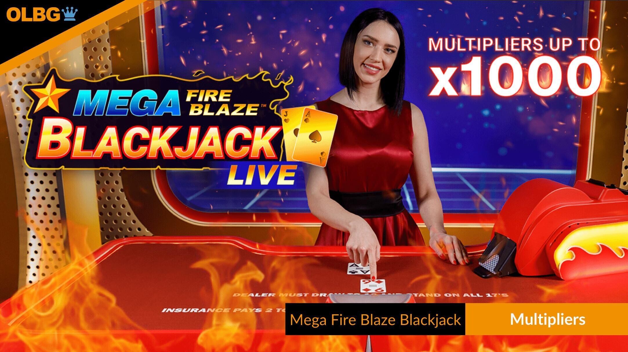 Mega Fire Blaze Blackjack gives punters the chance to win huge payouts thanks to the bonus multipliers