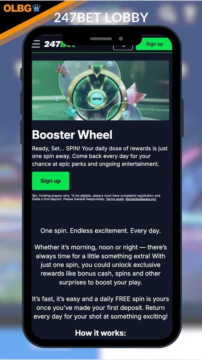 A mobile screenshot of the general layout at 247bet Casino