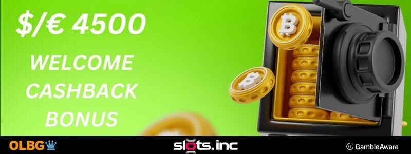 Slots.inc Casino Cashback Offer banner