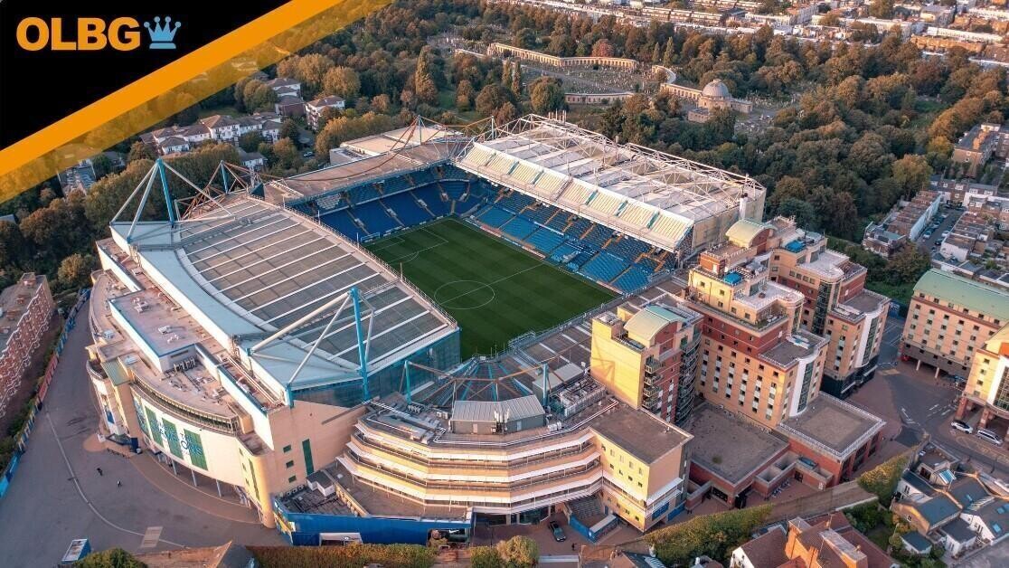 Stamford Bridge Stadium the Home of Chelsea Football Club an Aerial View of the London Soccer Team's Home in Central London