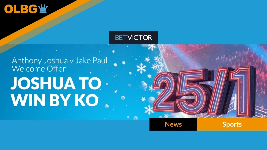 Anthony Joshua Boosted to 25/1 for KO Win vs Jake Paul in BetVictor New Customer Offer Anthony Joshua Boosted to 25/1 for KO Win vs Jake Paul in BetVictor New Customer Offer