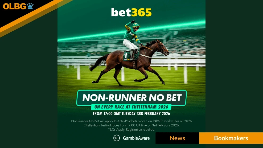 bet365 Cheltenham Offer: Non-Runner No Bet Live on All 28 Festival Races bet365 Cheltenham Offer: Non-Runner No Bet Live on All 28 Festival Races