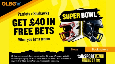 talkSPORT BET Super Bowl Offer: Bet £10 Get £40 in Free Bets for Super Bowl LX