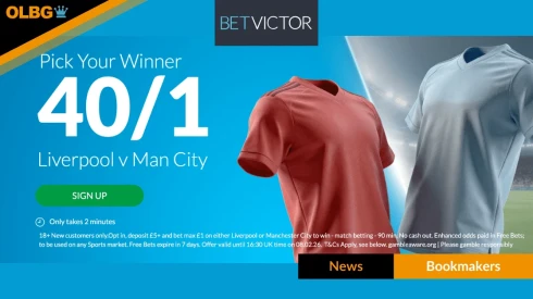 BetVictor Super Sunday Offer: Pick Your Winner at 40/1 for Liverpool vs Man City