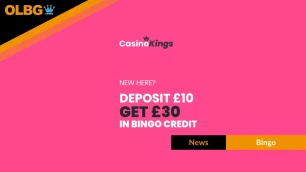 Casino Kings Bingo: Deposit £10, Get £30 in Bingo Credit Welcome Offer