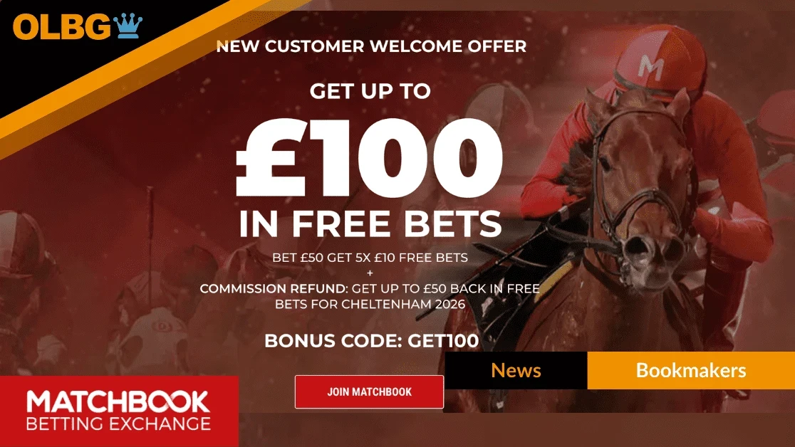 Matchbook Cheltenham Offer: Get £100 in Free Bets for Festival 2026 Matchbook Cheltenham Offer: Get £100 in Free Bets for Festival 2026