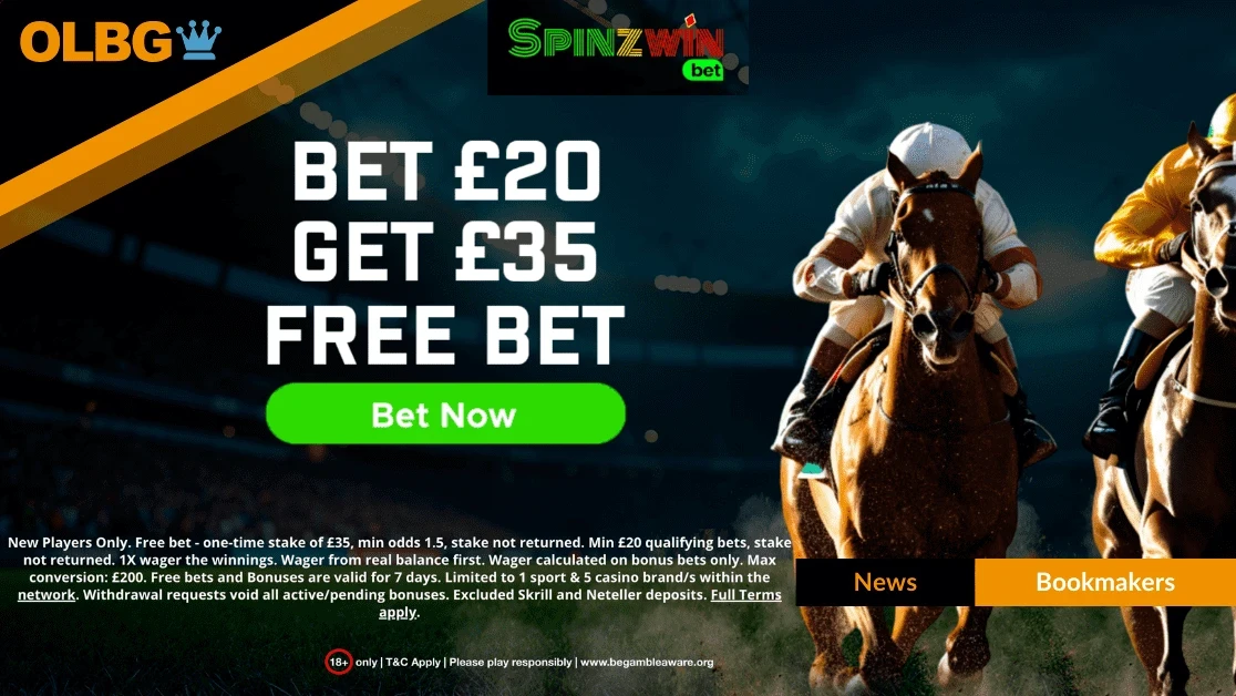 Spinzwinbet Cheltenham Offer: Bet £20 Get £35 Free Bet for Festival Week Spinzwinbet Cheltenham Offer: Bet £20 Get £35 Free Bet for Festival Week