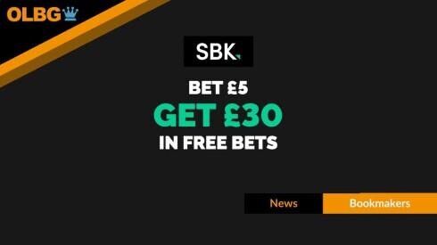 SBK Launches ‘Bet £5 Get £30’ Welcome Offer for New UK Customers