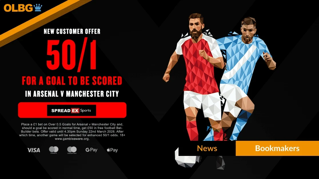SpreadEx Offer 50/1 New Customer Boost for Arsenal vs Man City Carabao Cup Final SpreadEx Offer 50/1 New Customer Boost for Arsenal vs Man City Carabao Cup Final