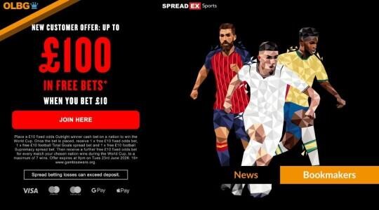 SpreadEx Launches Up To £100 Free Bets World Cup Offer For New Customers