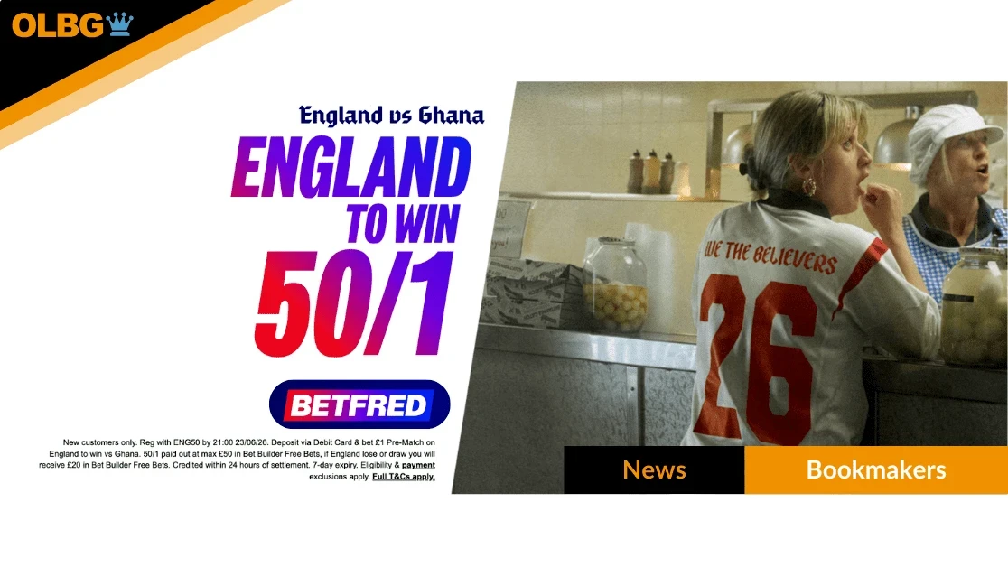 Betfred Launch 50/1 England to Beat Ghana New Customer Enhanced Odds Offer for World Cup Group L Clash Betfred Launch 50/1 England to Beat Ghana New Customer Enhanced Odds Offer for World Cup Group L Clash