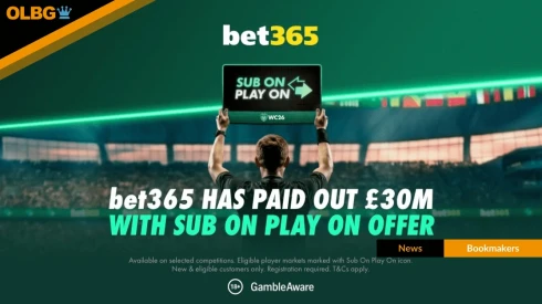 bet365 Sub On Play On Feature Pays Out £30m Globally in First 11 Days of World Cup 2026