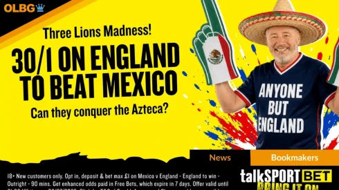 talkSPORT BET Launch 30/1 England to Beat Mexico Enhanced Odds Offer for World Cup Round of 16